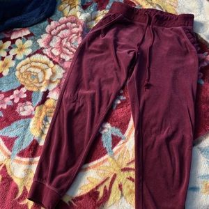 Fashion Nova Burgundy Sweats